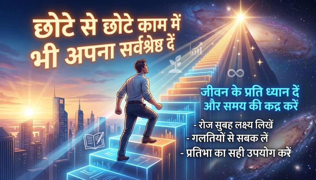 chote kaam mein sarvashreshth den blog graphics in Hindi