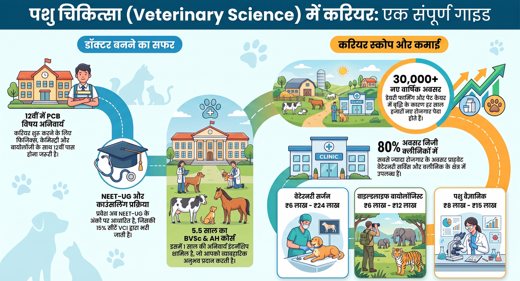 Veterinary Doctor परीक्षा की तैयारी और पशु चिकित्सा में करियर स्कोप