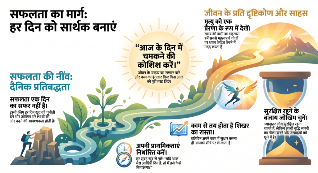 सफलता का रास्ता तय करता हुआ एक व्यक्ति जो पहाड़ की चोटी की ओर बढ़ रहा है