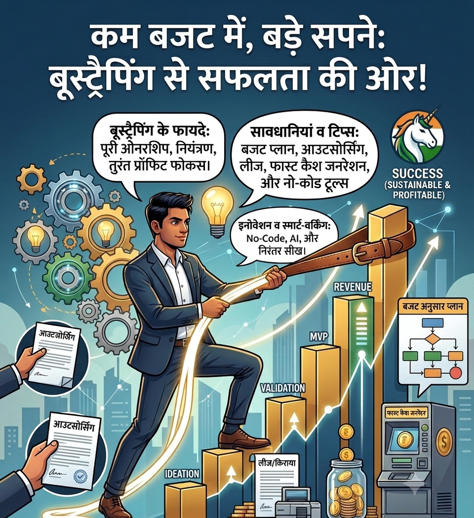 Bootstrapping in Hindi - Kam budget me business kaise shuru kare