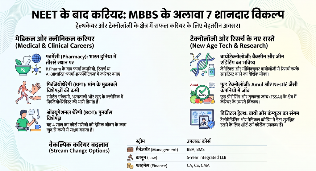 best medical courses without neet after 12th biology
