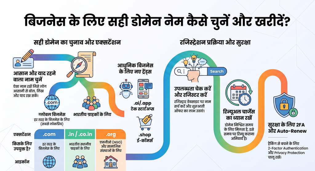 बिजनेस वेबसाइट के लिए डोमेन नेम कैसे खरीदें - स्टेप बाय स्टेप गाइड